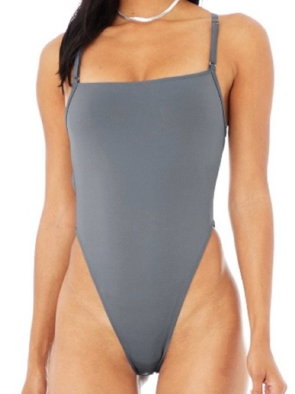 Sold out ALO yoga steel blue thrill seeker bodysuit xxs